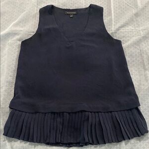 Banana Republic Black Pleated Hem Tank Top